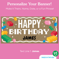 Custom Text Building Blocks Kraft Banner