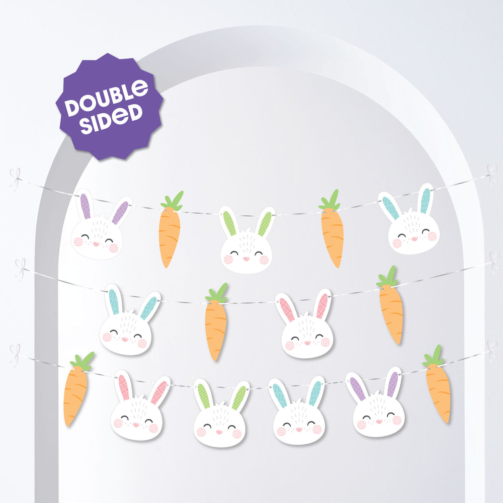Bunnies and Carrots Garland Banner - 15 Pc