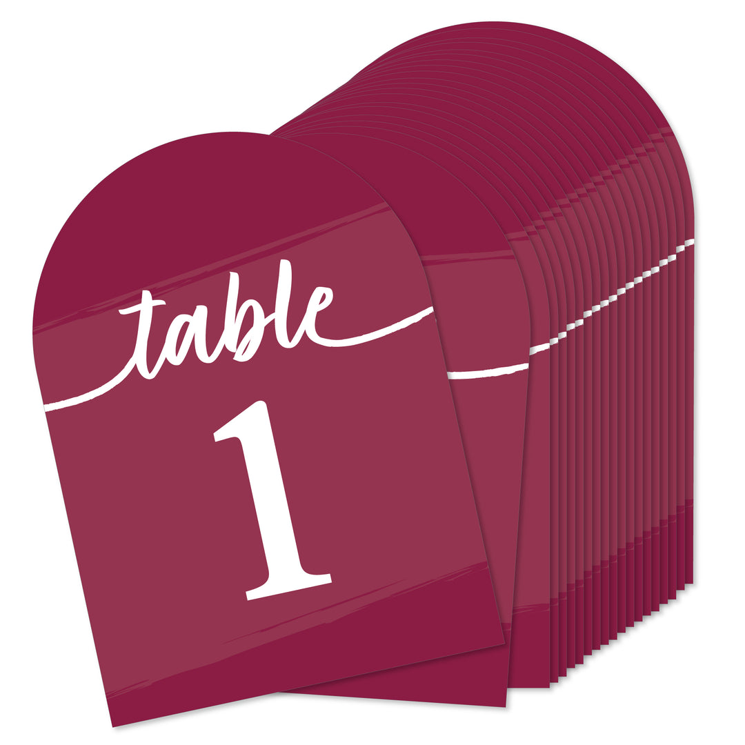 Elegantly Simple Table Numbers - 20 Ct