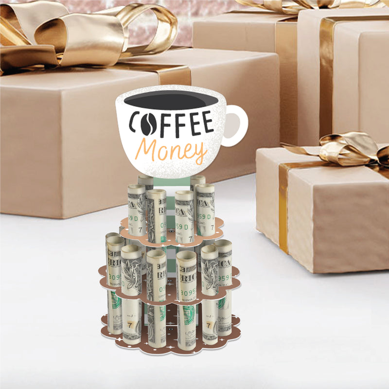 But First, Coffee - DIY Cafe Themed Party Money Holder Gift - Cash Cake