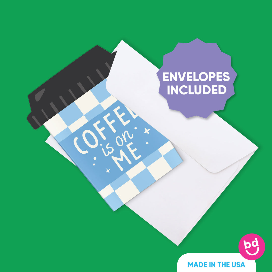 Assorted Coffee is on Me Nifty Gifty Card Holders - 8 Ct