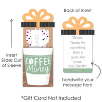 But First, Coffee - Cafe Themed Party Money and Gift Card Sleeves - Nifty Gifty Card Holders - Set of 8