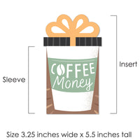 But First, Coffee - Cafe Themed Party Money and Gift Card Sleeves - Nifty Gifty Card Holders - Set of 8