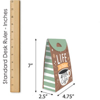 But First, Coffee - Cafe Themed Gift Favor Bags - Party Goodie Boxes - Set of 12