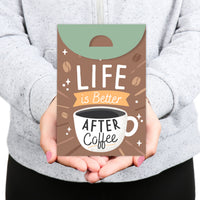 But First, Coffee - Cafe Themed Gift Favor Bags - Party Goodie Boxes - Set of 12