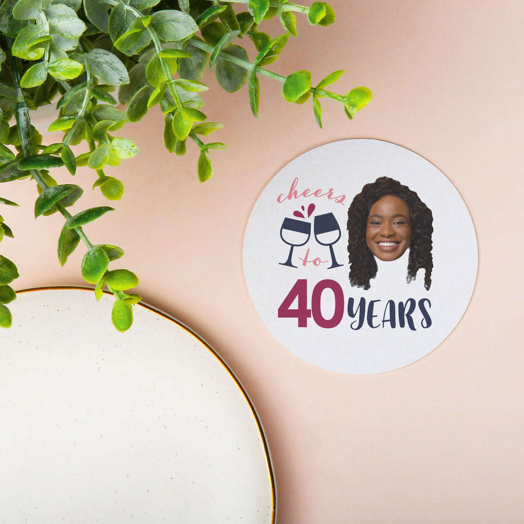 Custom Face Coasters - Wine