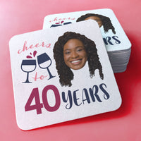 Custom Face Coasters - Wine
