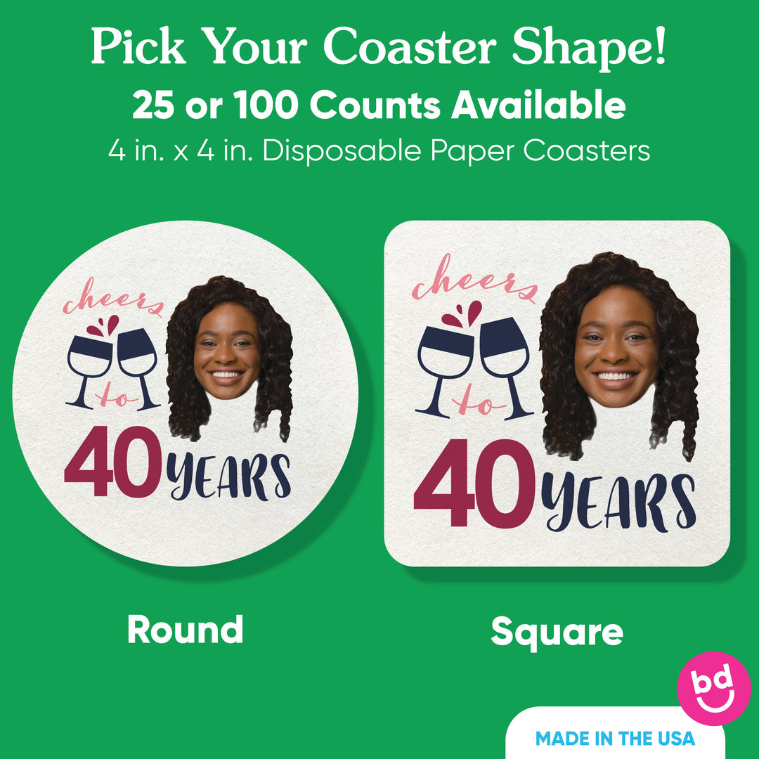Custom Face Coasters - Wine