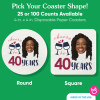 Custom Face Coasters - Wine