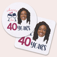 Custom Face Coasters - Wine