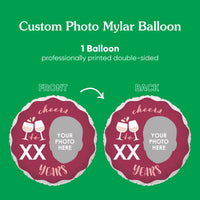 Custom Face Balloon - Wine - Double Sided - 1 Ct
