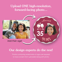 Custom Face Balloon - Wine - Double Sided - 1 Ct