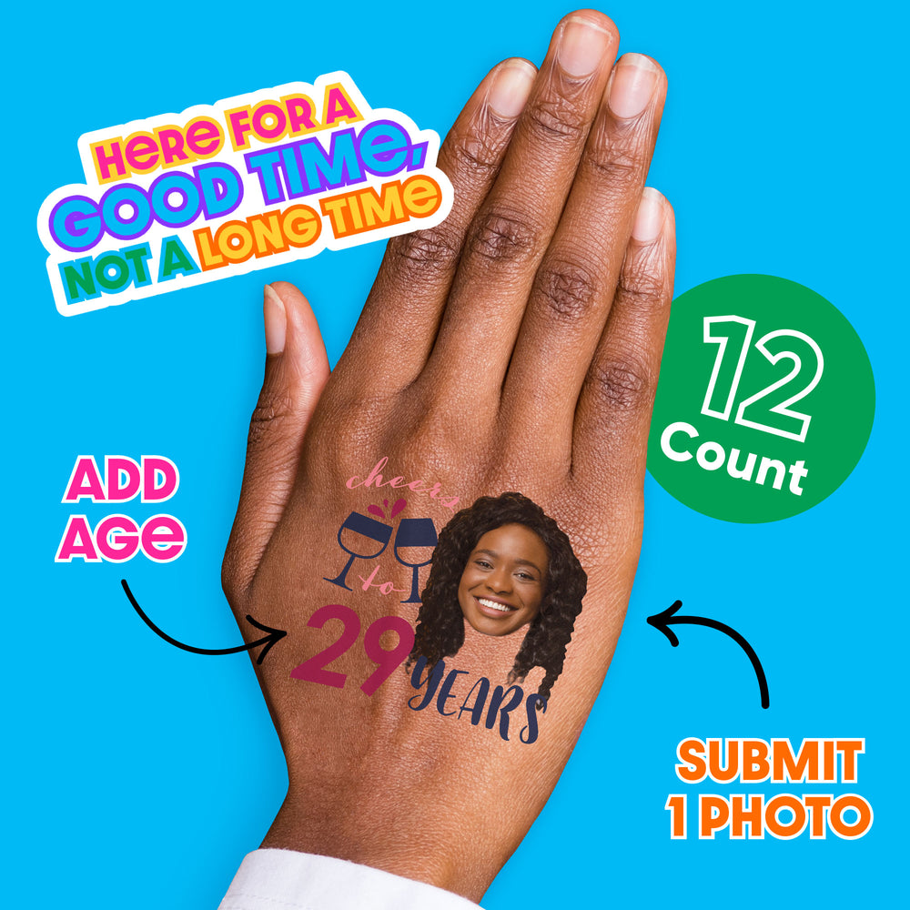 Custom Wine Temporary Tattoos - 12 Ct