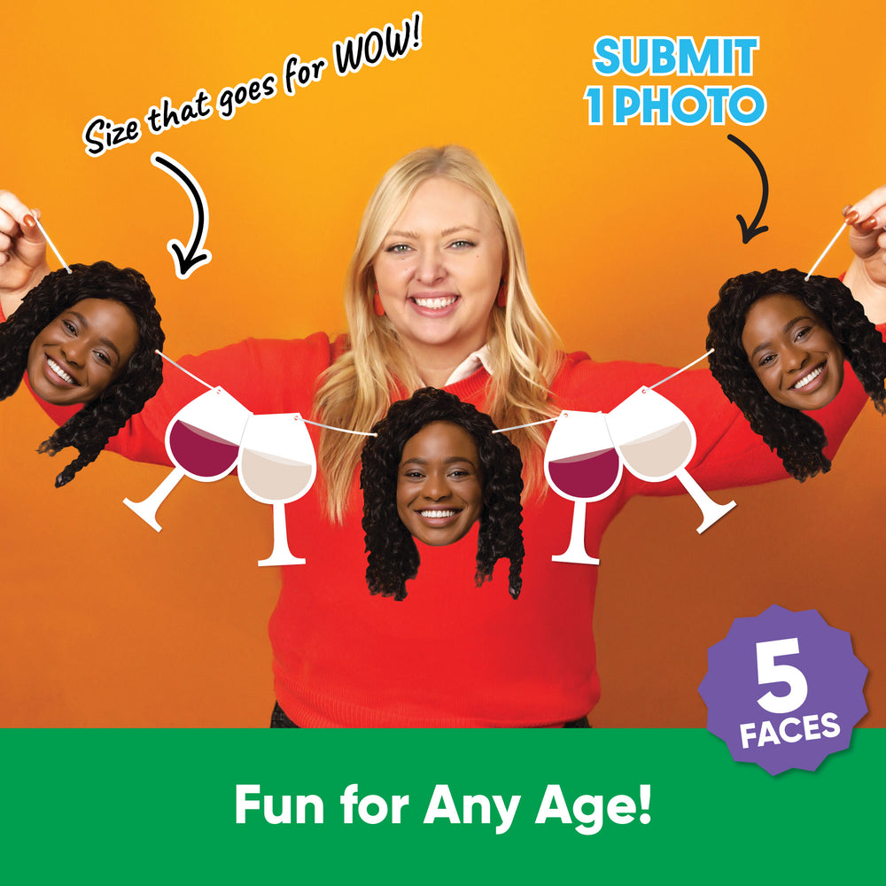 Custom Face Wine Garland Banner