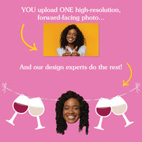 Custom Face Wine Garland Banner
