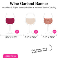 But First Wine Garland Banner - 15 Pc