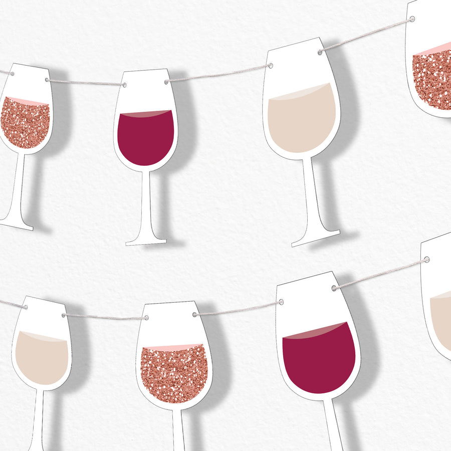 But First Wine Garland Banner - 15 Pc