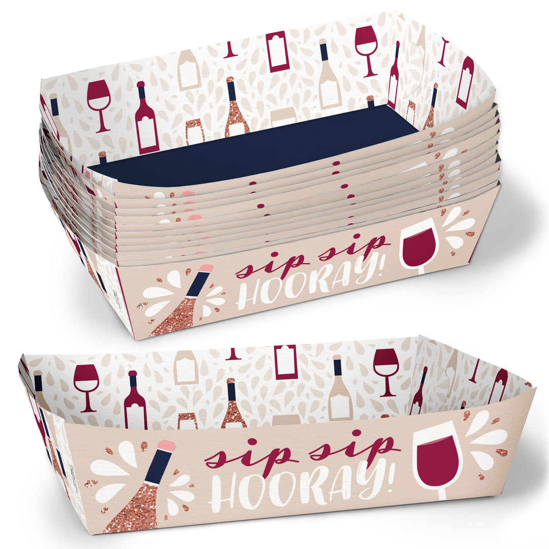 But First, Wine Party Paper Food Trays - 12 Ct