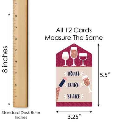 But First, Wine - Wine Tasting Party Game Pickle Cards - Truth, Dare, Share Pull Tabs - Set of 12