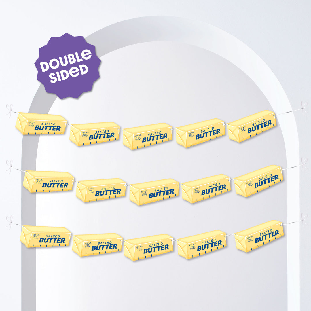 Butter Garland Banner - 15 Pc