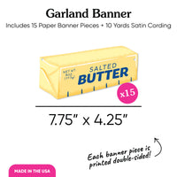 Butter Garland Banner - 15 Pc