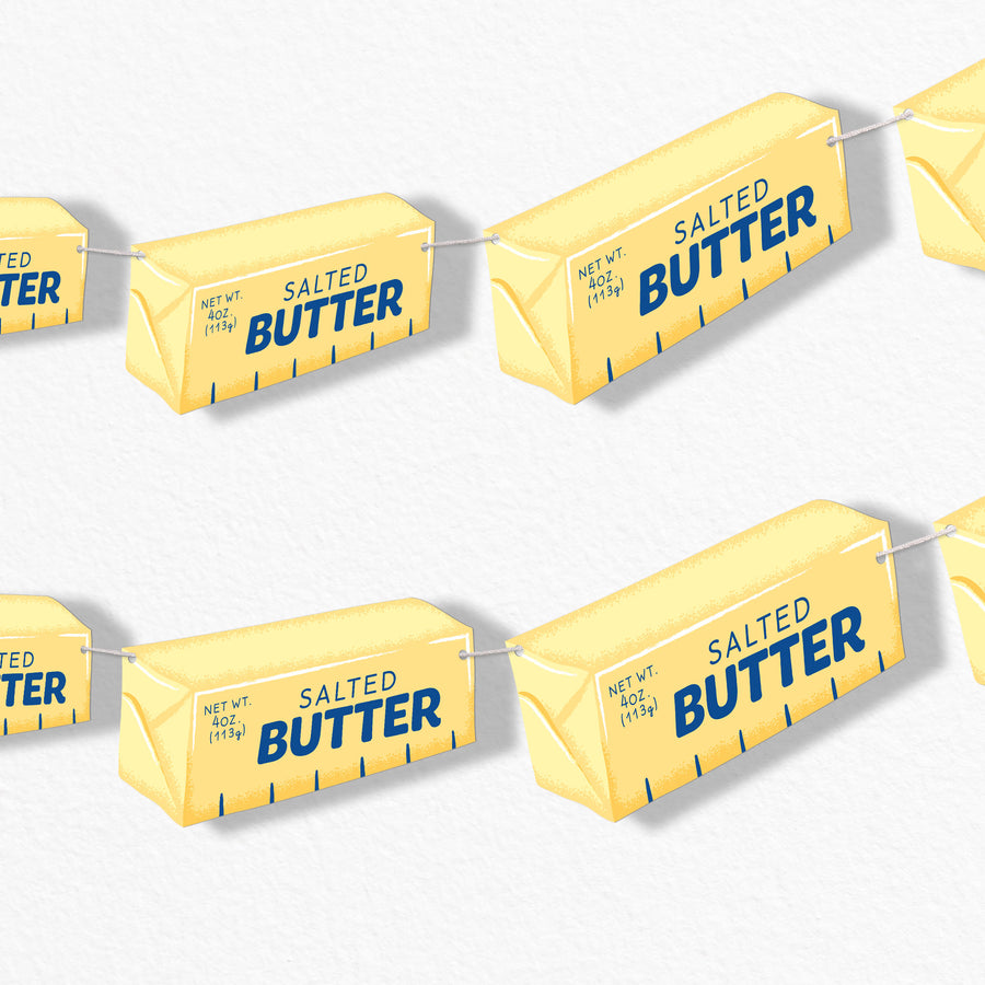 Butter Garland Banner - 15 Pc