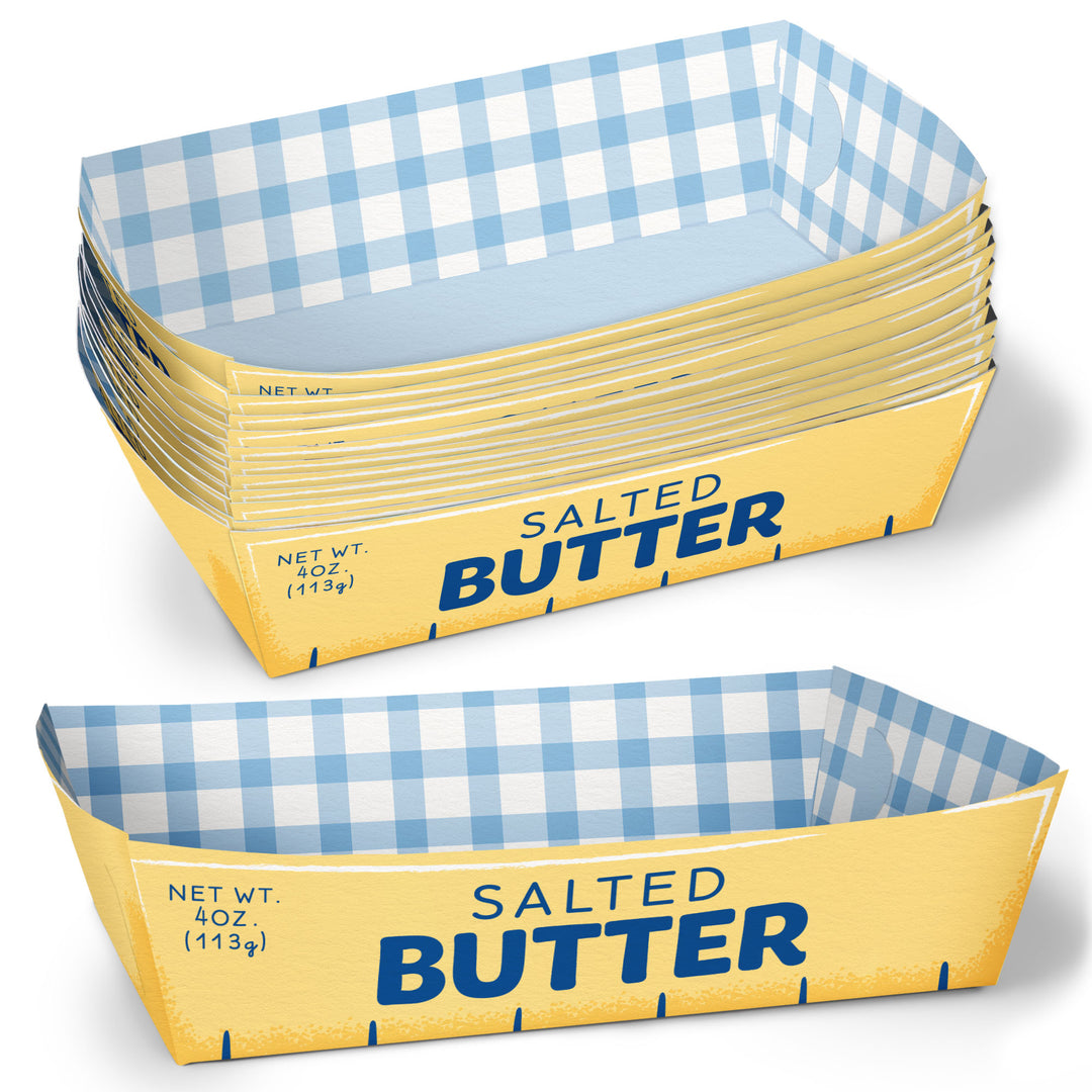 Butter Paper Food Trays - 12 Ct