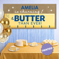 Custom Text Butter Kraft Banner