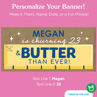 Custom Text Butter Kraft Banner