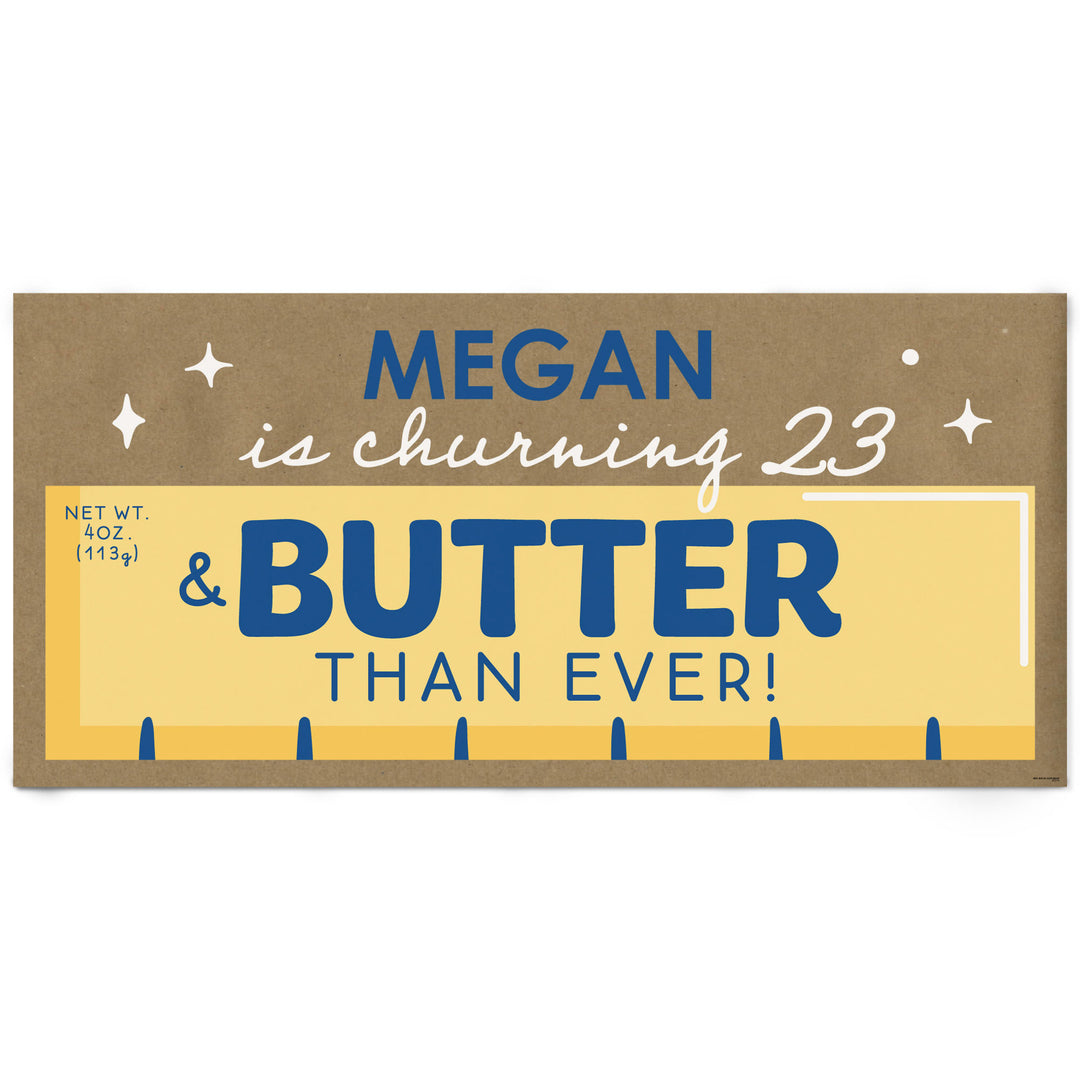 Custom Text Butter Kraft Banner