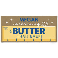 Custom Text Butter Kraft Banner