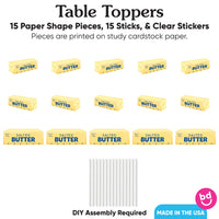 Butter Table Toppers - 15 Ct