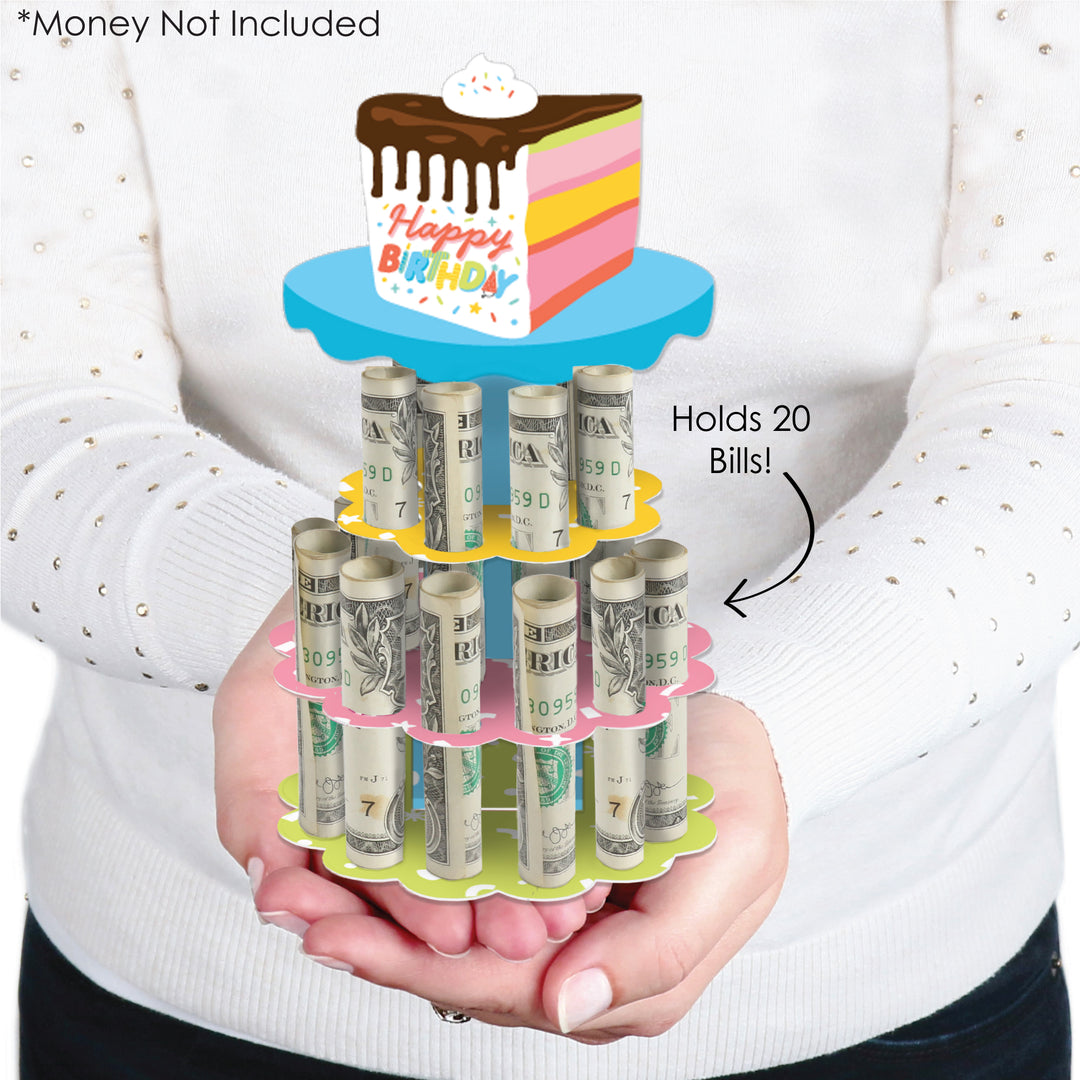 Cake Time - DIY Happy Birthday Party Money Holder Gift - Cash Cake