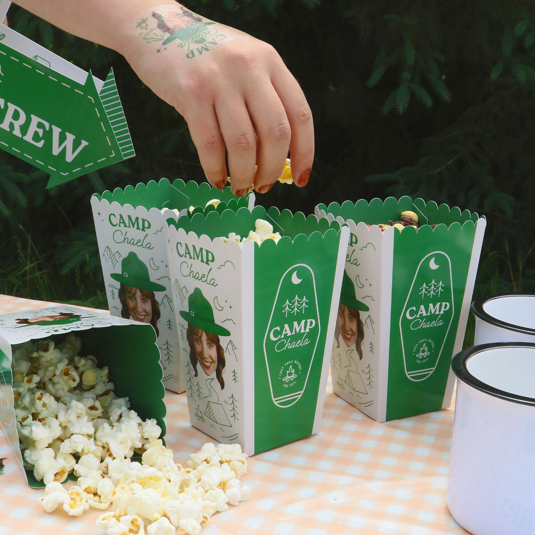 Custom Face Camp Bach Popcorn Box - 12 Ct