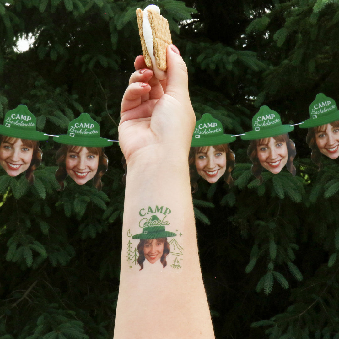 Custom Face Camp Bach Temporary Tattoos - 12 Ct