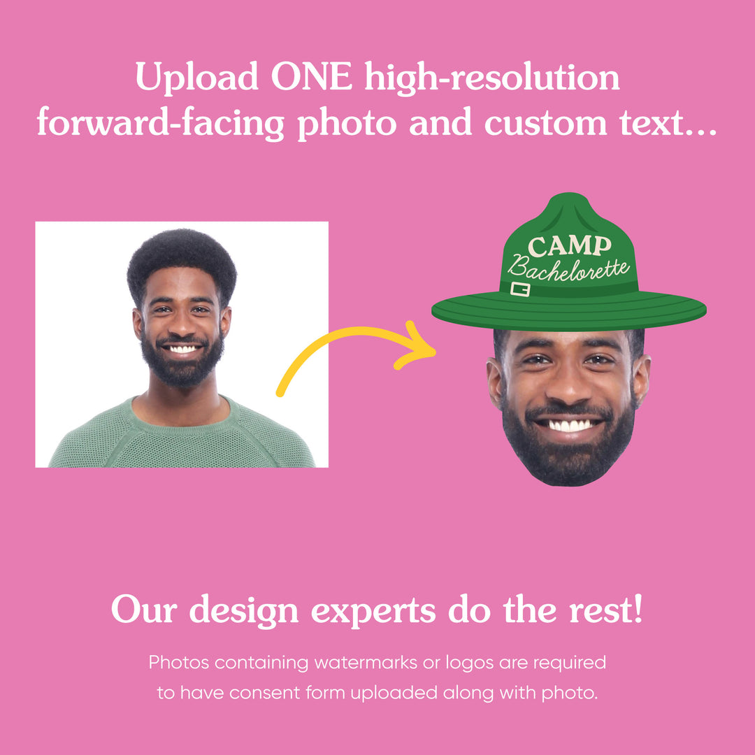 Custom Face Camp Bach Cut-Out Stickers - Set of 24