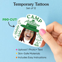 Custom Face Camp Bach Temporary Tattoos - 12 Ct