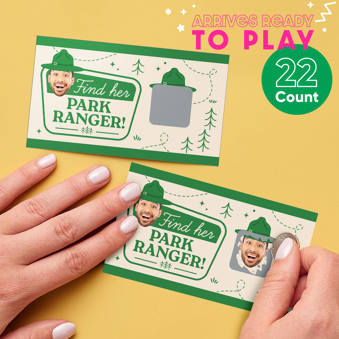 Custom Face Camp Bach Scratch Off Card Game - 22 Ct