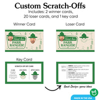 Custom Face Camp Bach Scratch Off Card Game - 22 Ct