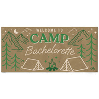 Camp Bachelorette kraft paper banner, camping bachelorette party backdrop