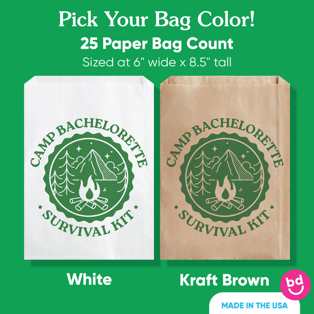 Paper Treat Bags - Camp Bach - 25 Ct