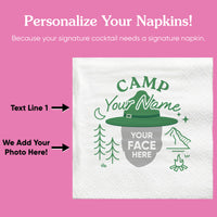 Custom Face Napkins - Camp Bach