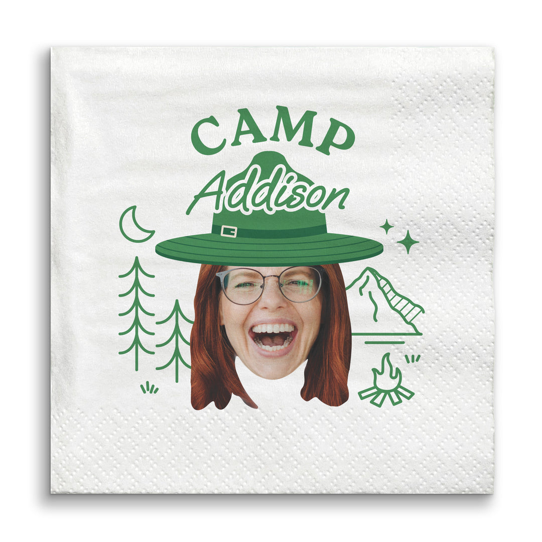 Custom Face Napkins - Camp Bach