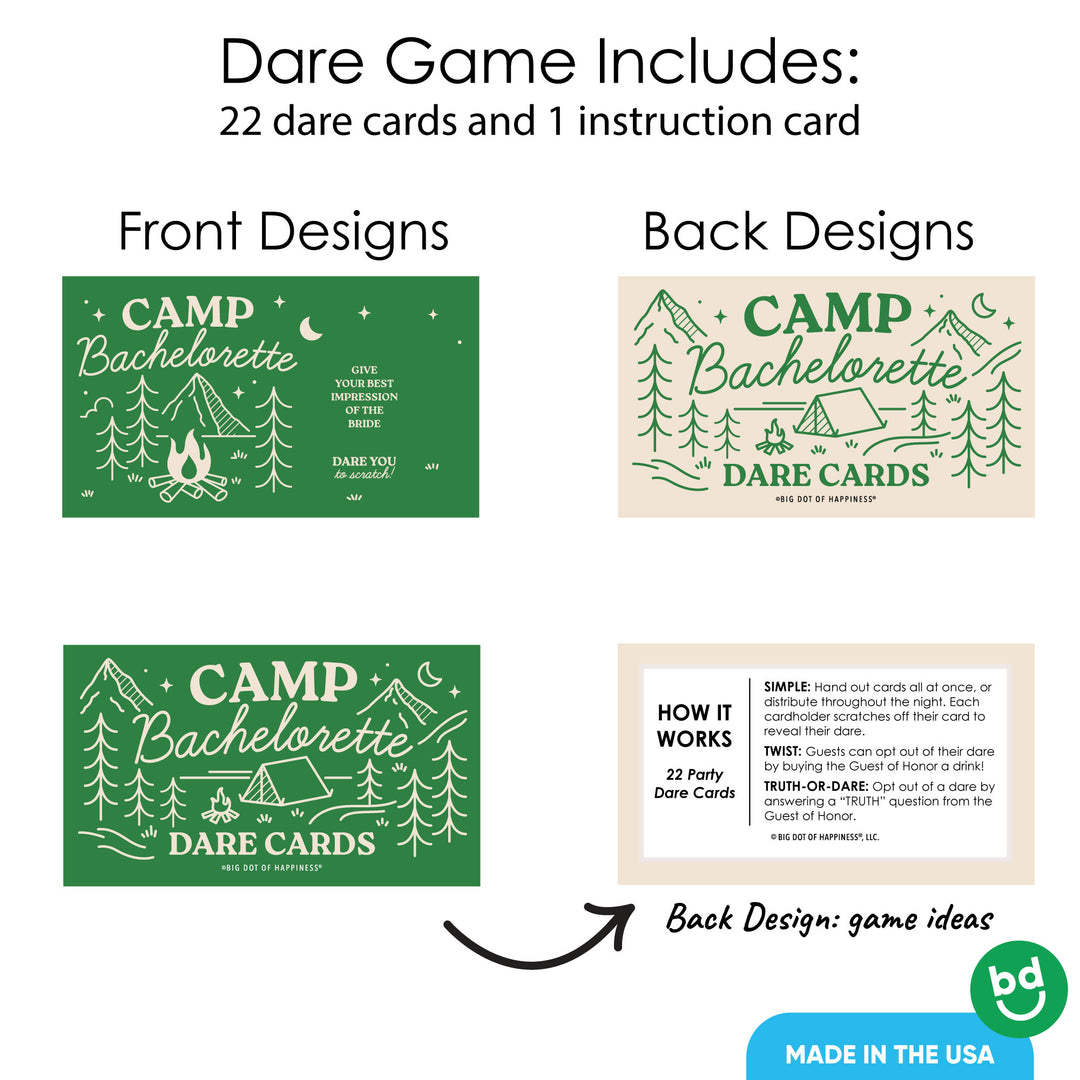 Camp Bach Dare Scratch Off Card Game - 22 Ct