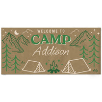 Camp Bachelorette personalized kraft paper banner main image for girls weekend