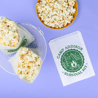 Custom Text Paper Treat Bags - Camp Bach