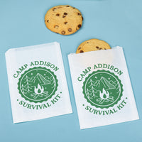 Custom Text Paper Treat Bags - Camp Bach