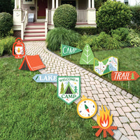 Camping yard signs lawn decorations party setup