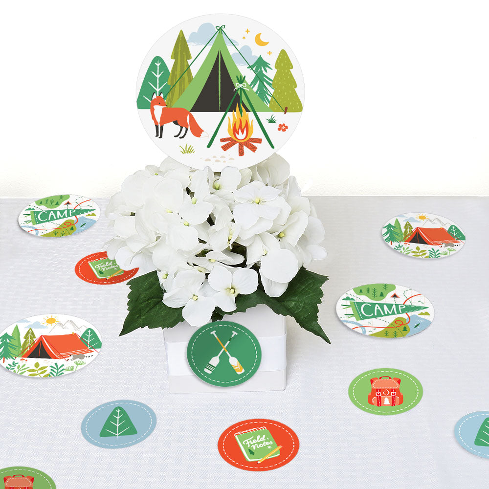 27 piece camping confetti set assorted sizes party decorations