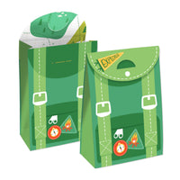 Camping party goodie bags backpack style favor bags set